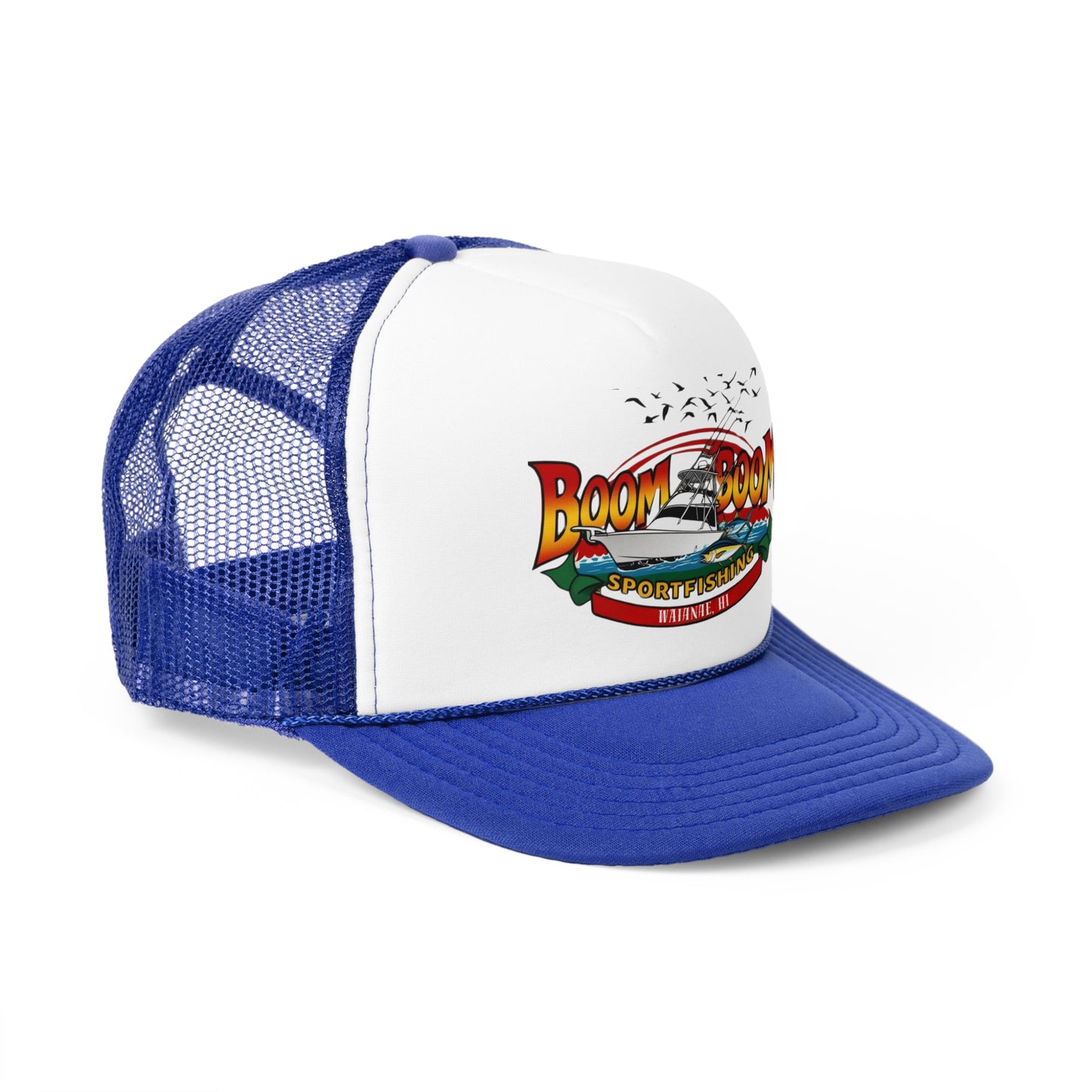 Boom Boom Sportfishing Trucker Cap - Stylish Outdoor Hat for Fishing Enthusiasts