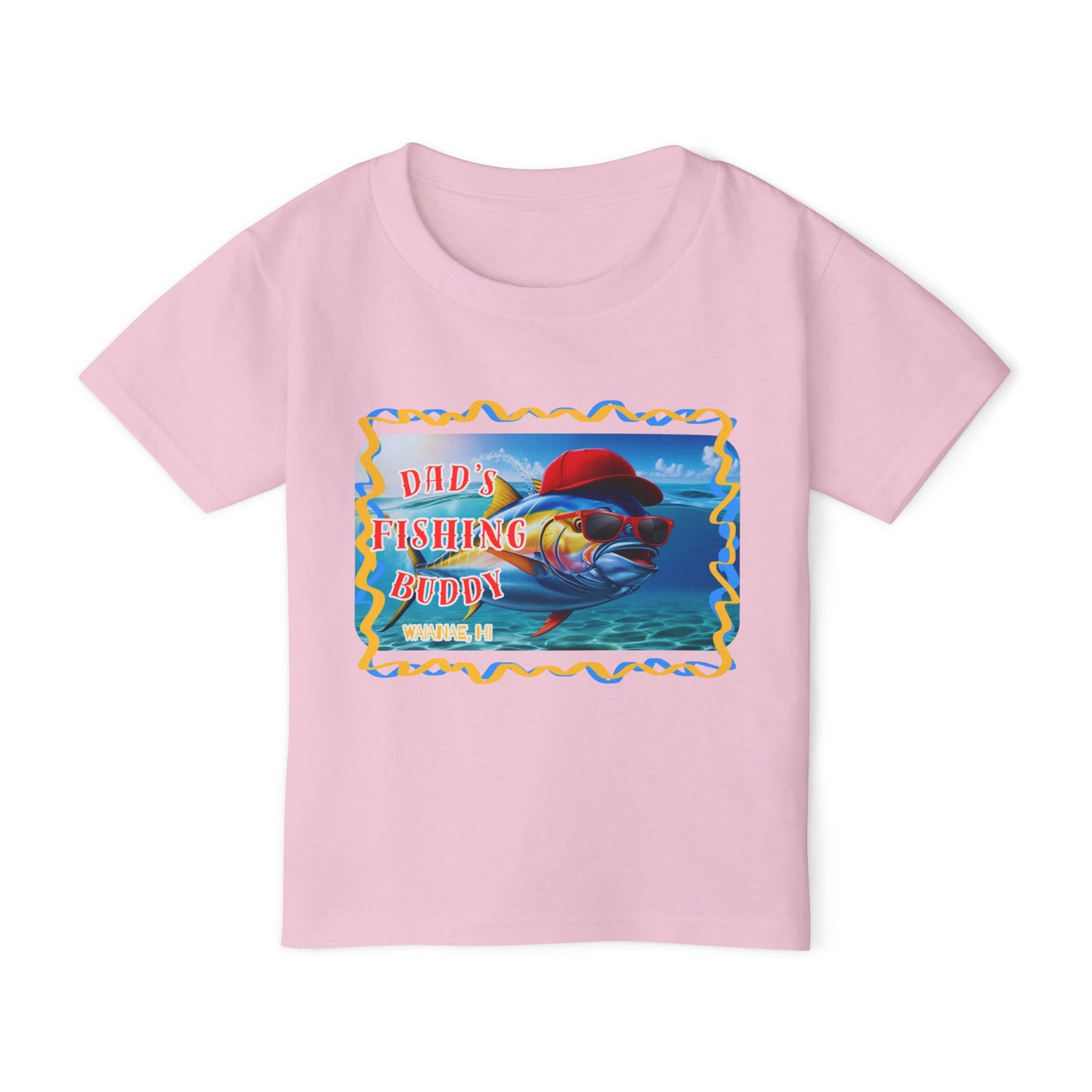 Toddler Fishing T-Shirt - 'Dad's Fishing Buddy' Graphic Tee for Little Anglers