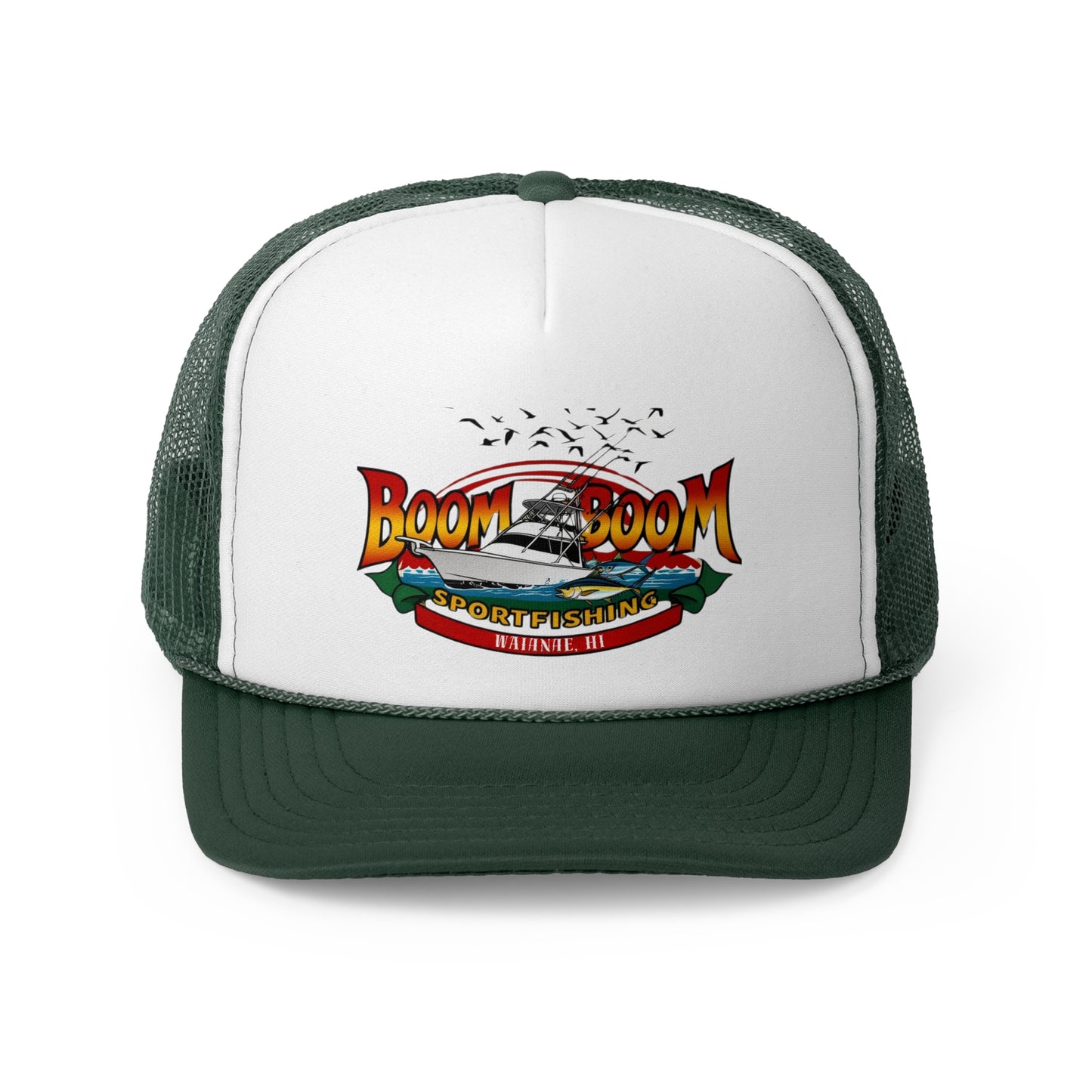 Boom Boom Sportfishing Trucker Cap - Stylish Outdoor Hat for Fishing Enthusiasts