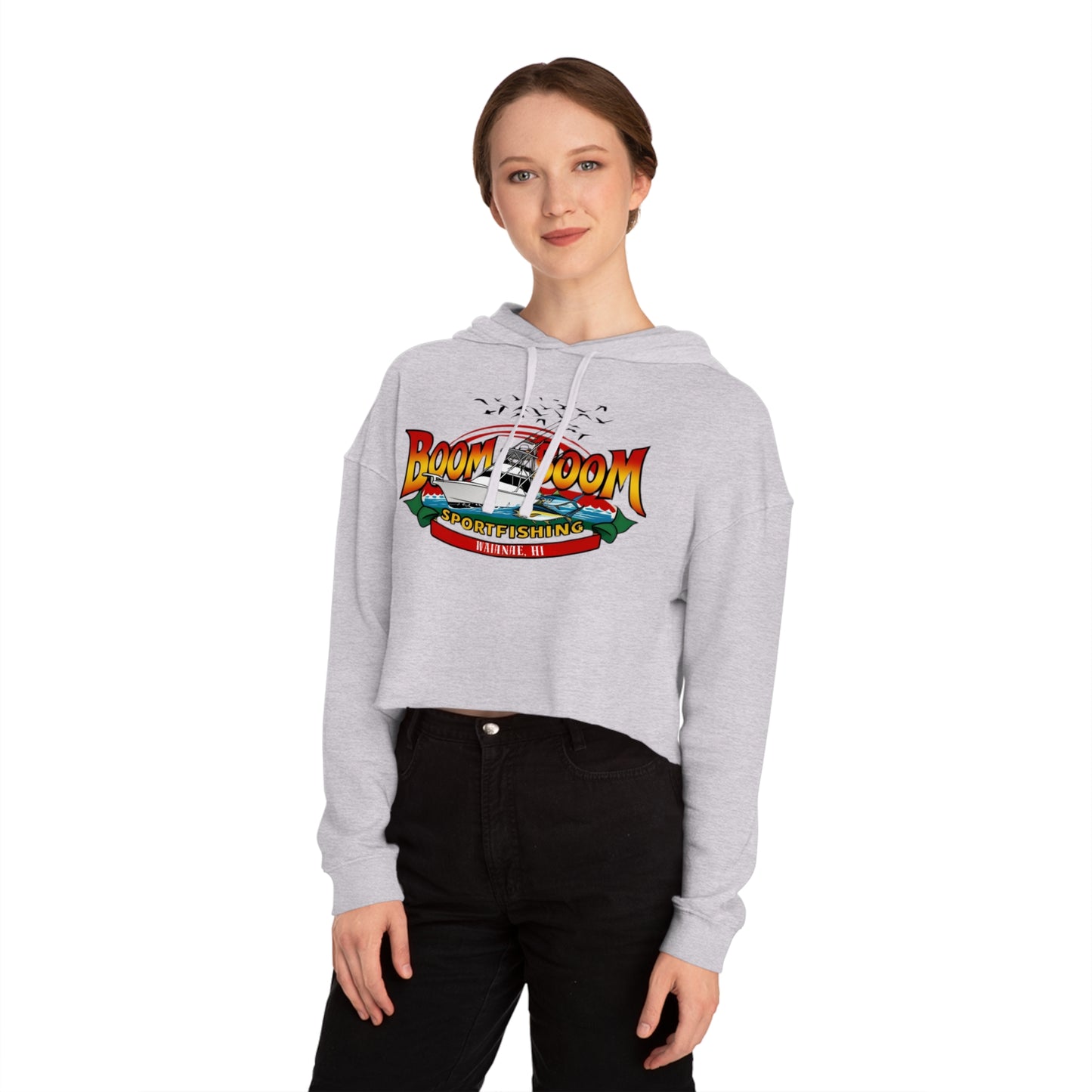 Women’s Cropped Hoodie - Boom Boom Sportfishing