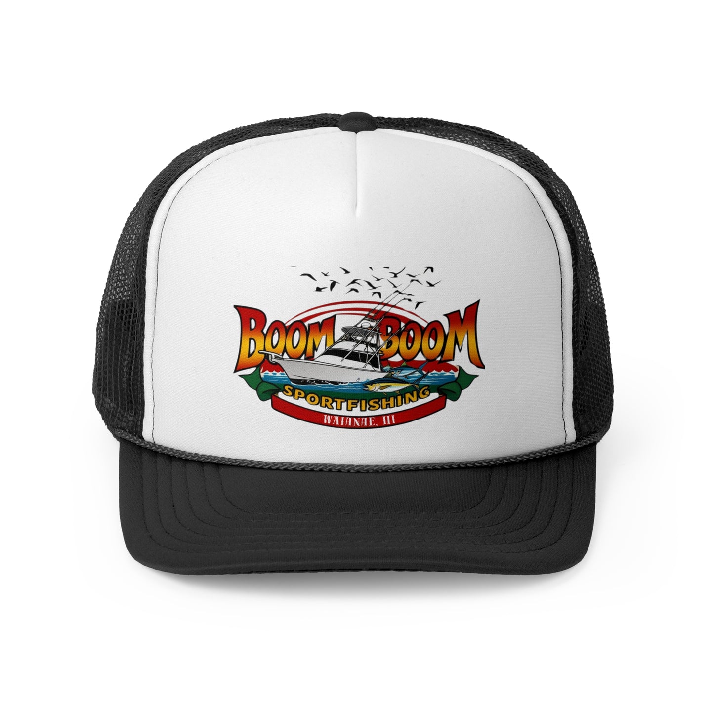 Boom Boom Sportfishing Trucker Cap - Stylish Outdoor Hat for Fishing Enthusiasts