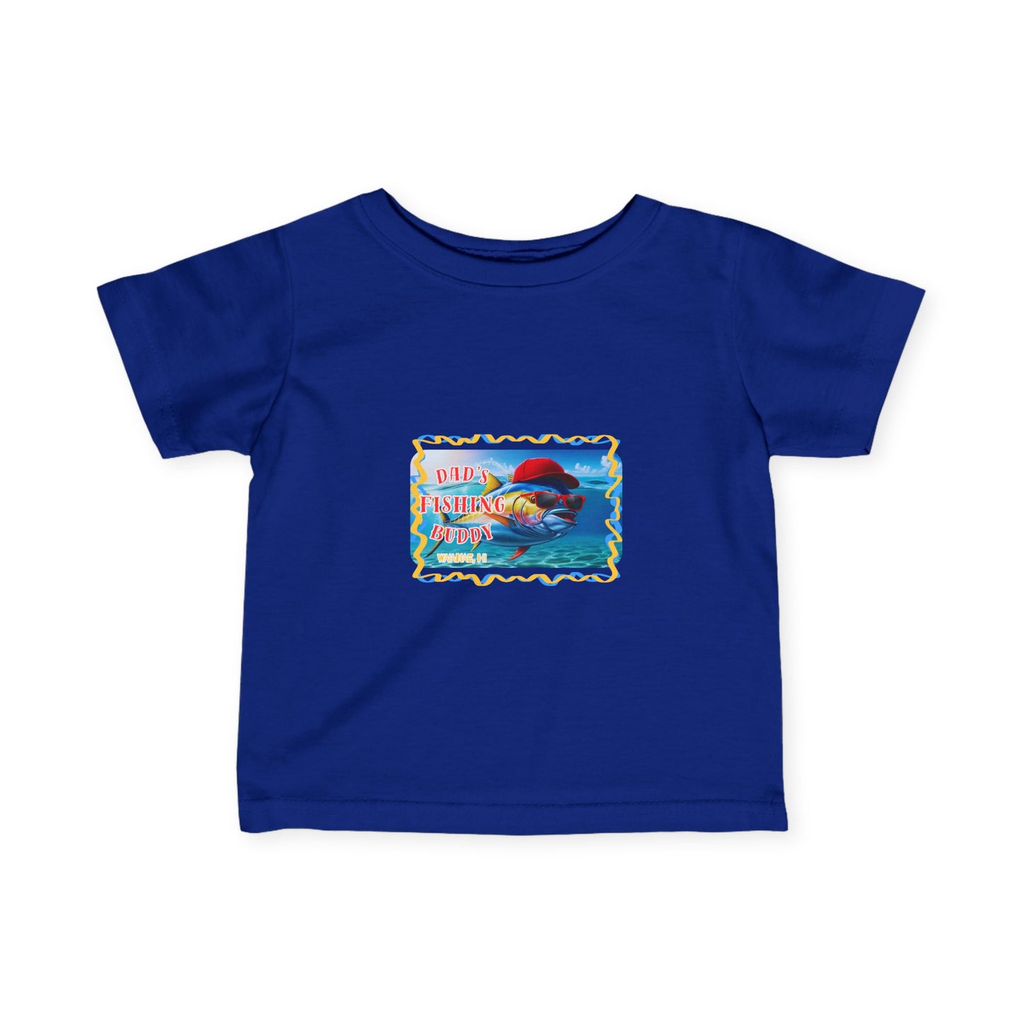Infant Fine Jersey Tee - "Dad's Fishing Buddy"