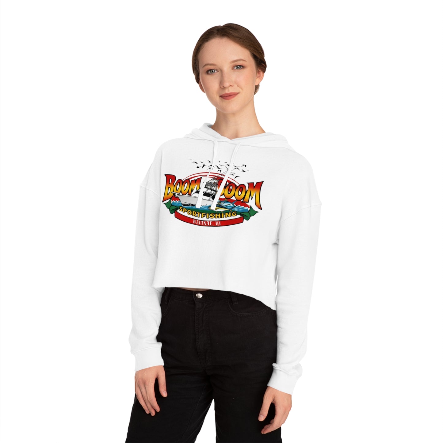 Women’s Cropped Hoodie - Boom Boom Sportfishing