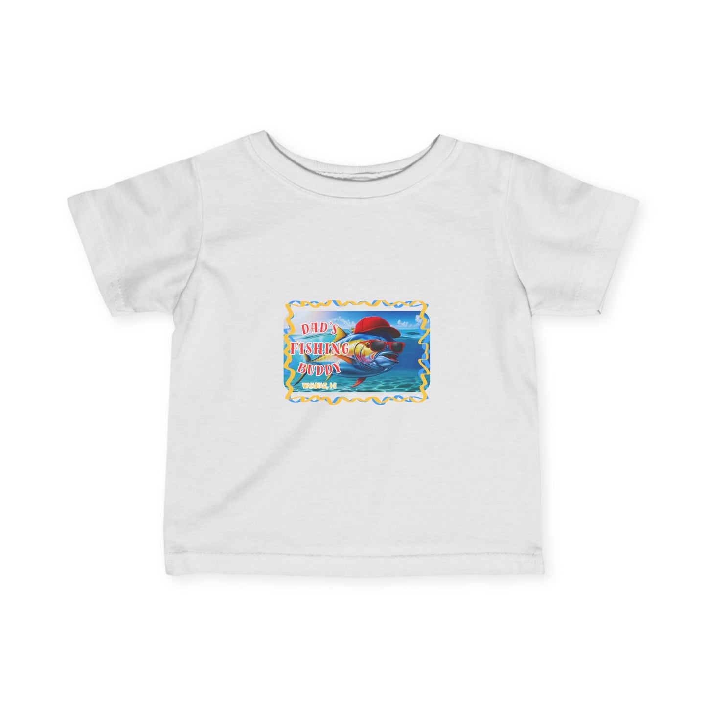 Infant Fine Jersey Tee - "Dad's Fishing Buddy"