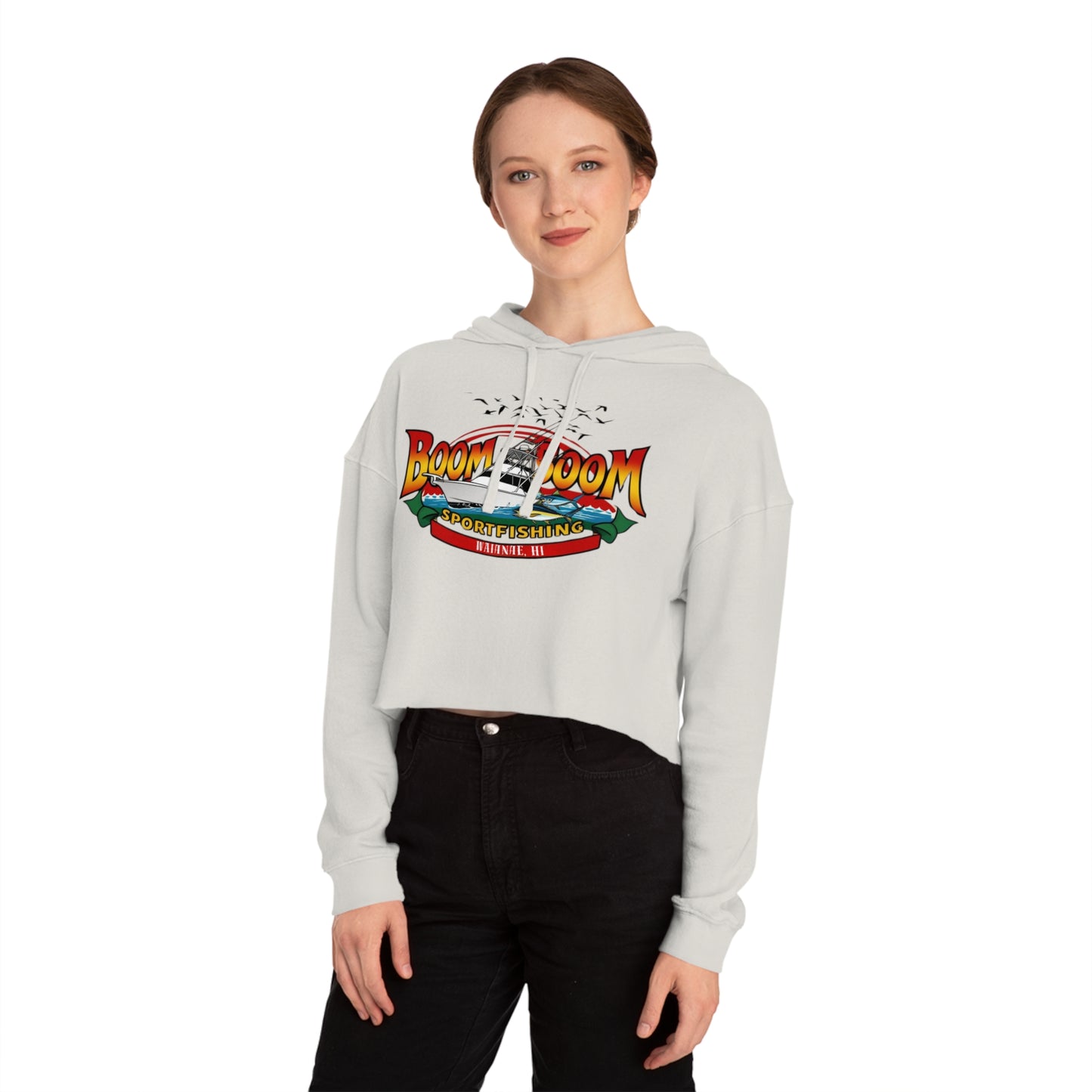 Women’s Cropped Hoodie - Boom Boom Sportfishing