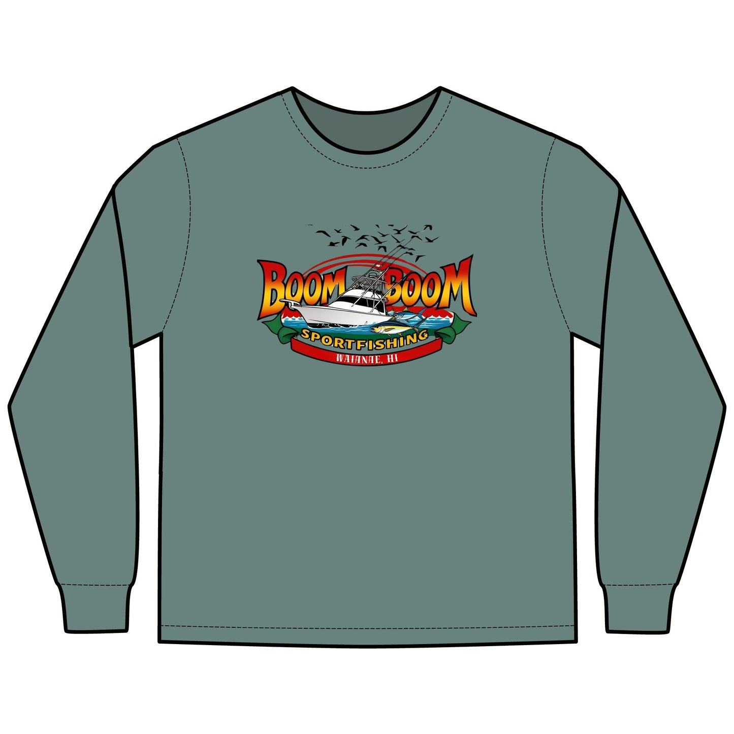 Unisex Fishing Long Sleeve T-Shirt - Boom Boom Sportfishing