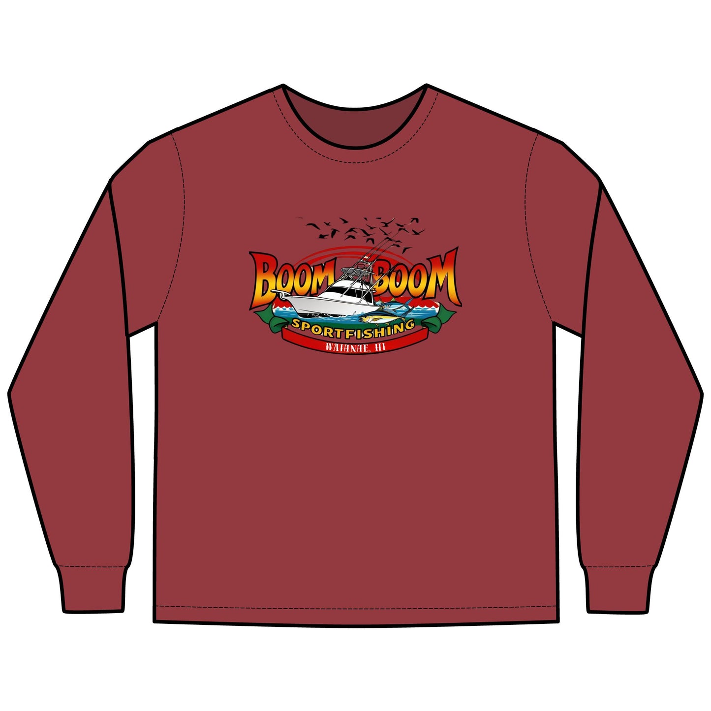 Unisex Fishing Long Sleeve T-Shirt - Boom Boom Sportfishing