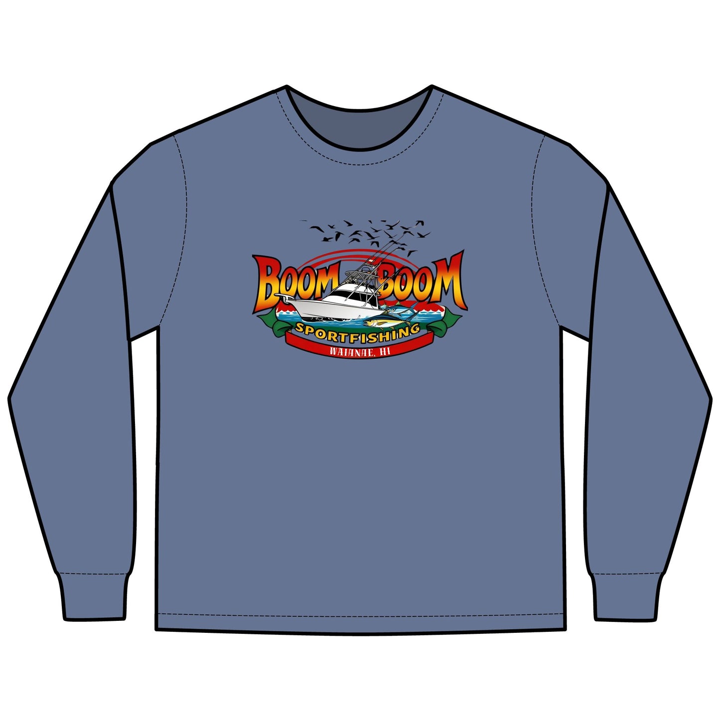 Unisex Fishing Long Sleeve T-Shirt - Boom Boom Sportfishing