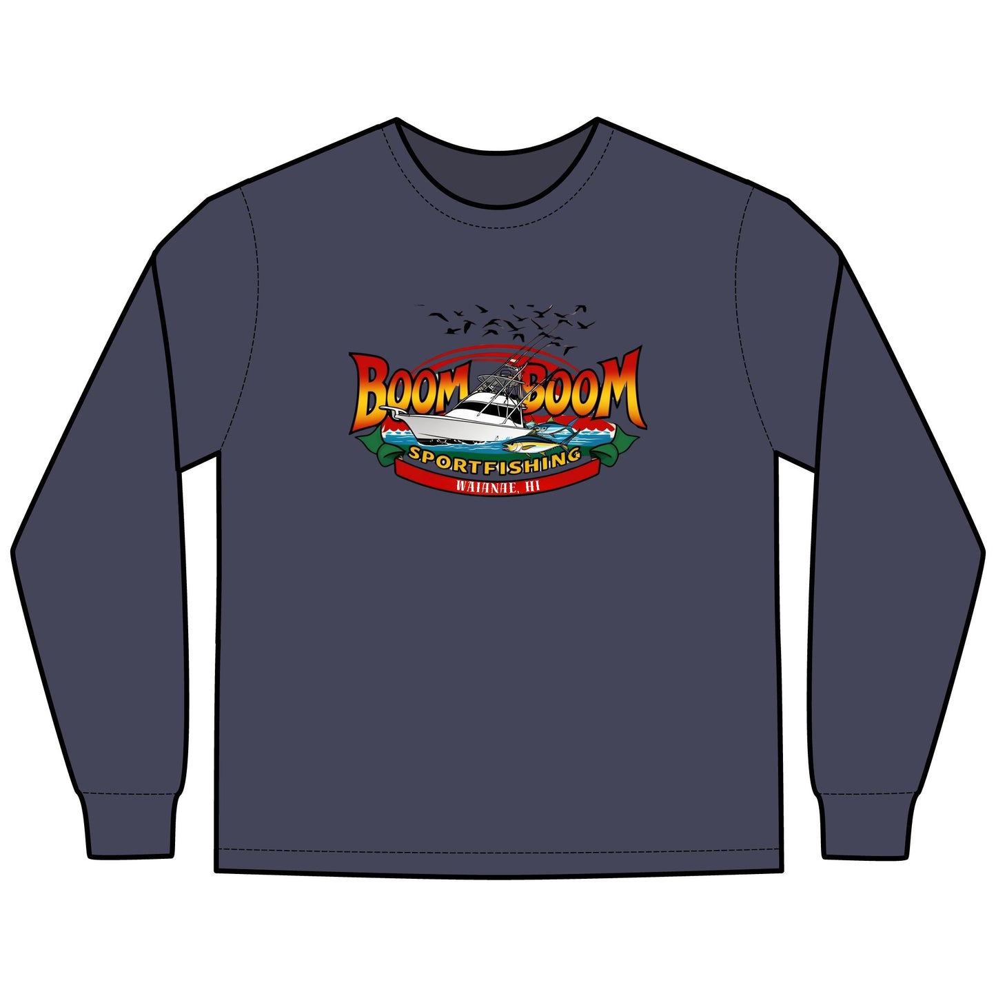 Unisex Fishing Long Sleeve T-Shirt - Boom Boom Sportfishing