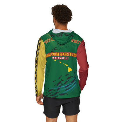 Men's Sport Performance Hoodie - Boom Boom Sportfishing - Rasta "WE CATCH FISH"